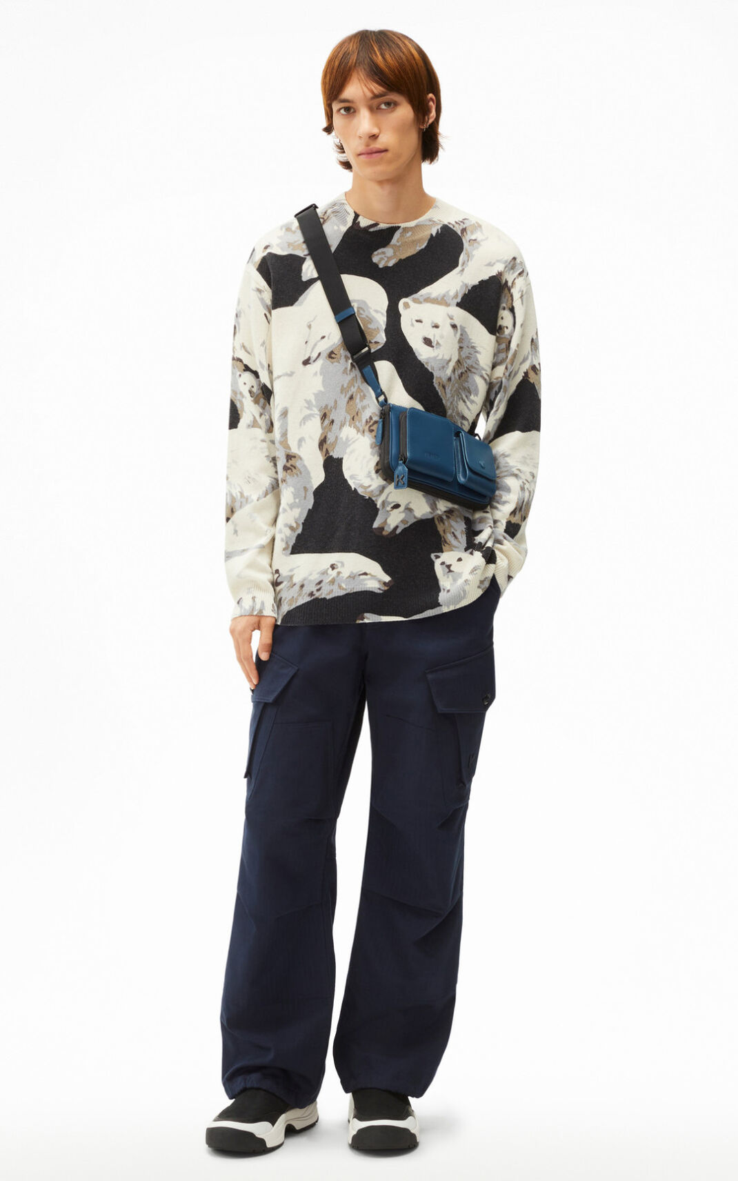 Kenzo The Kışlık Capsule Polar Bear Kazak Erkek Siyah | 1258-KESPH